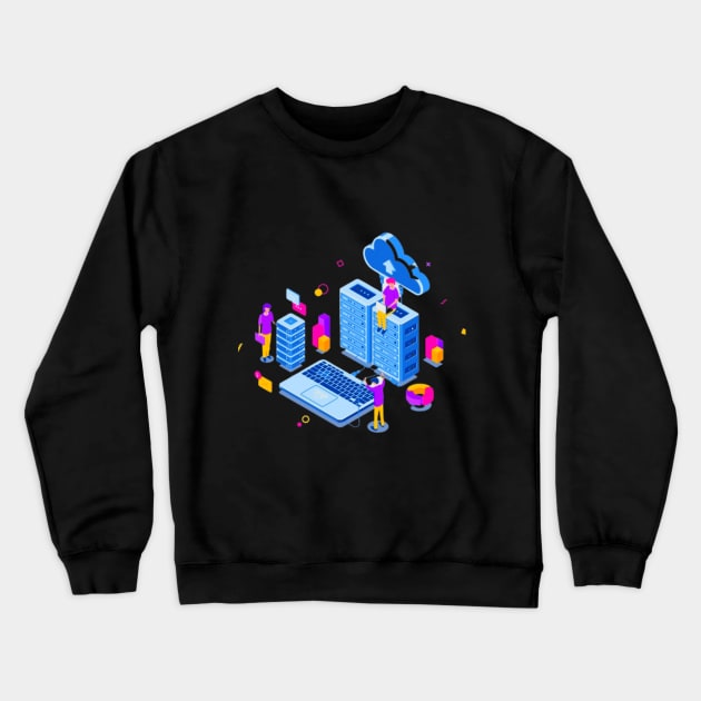 Cloud Storage Crewneck Sweatshirt by Flower Queen